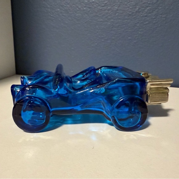 Vintage Avon Colbalt Blue Glass Dune Buggy Bottle (empty) - Picture 1 of 5